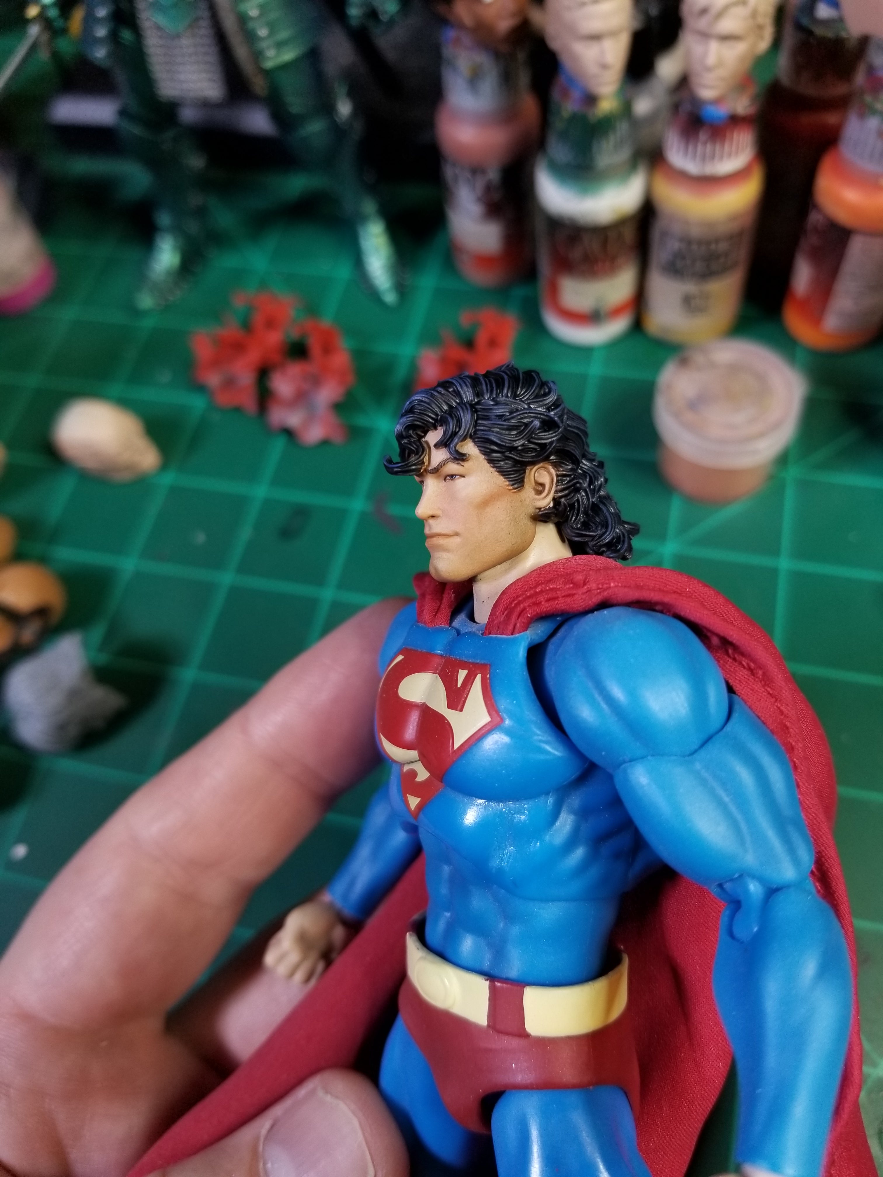 Mullet Superman head for MAFEX