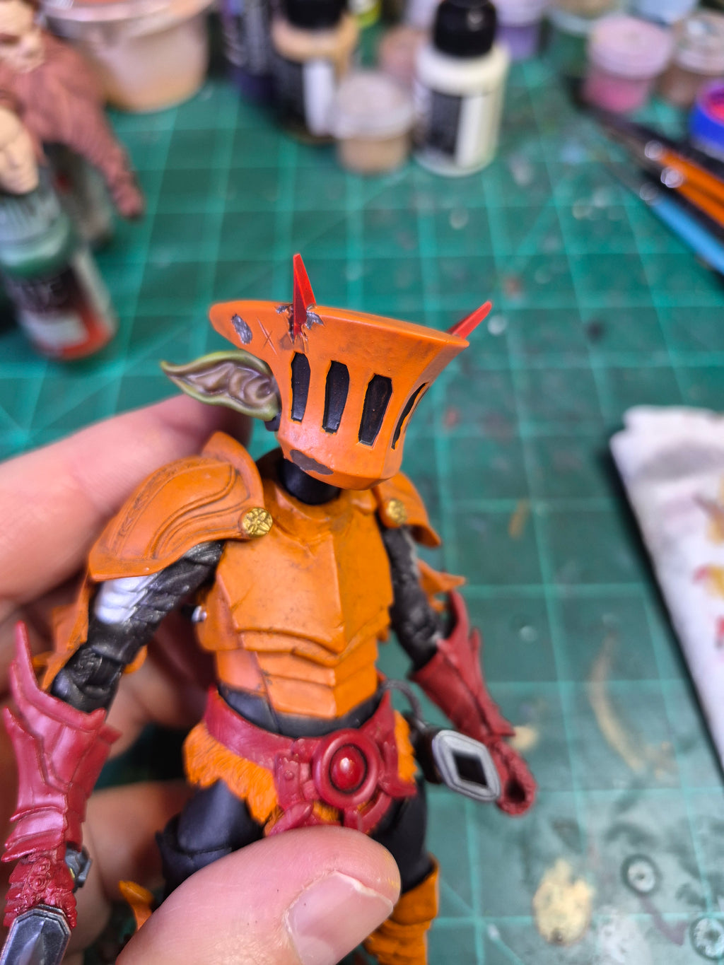 Flattop Goblin helmeted head for Legions