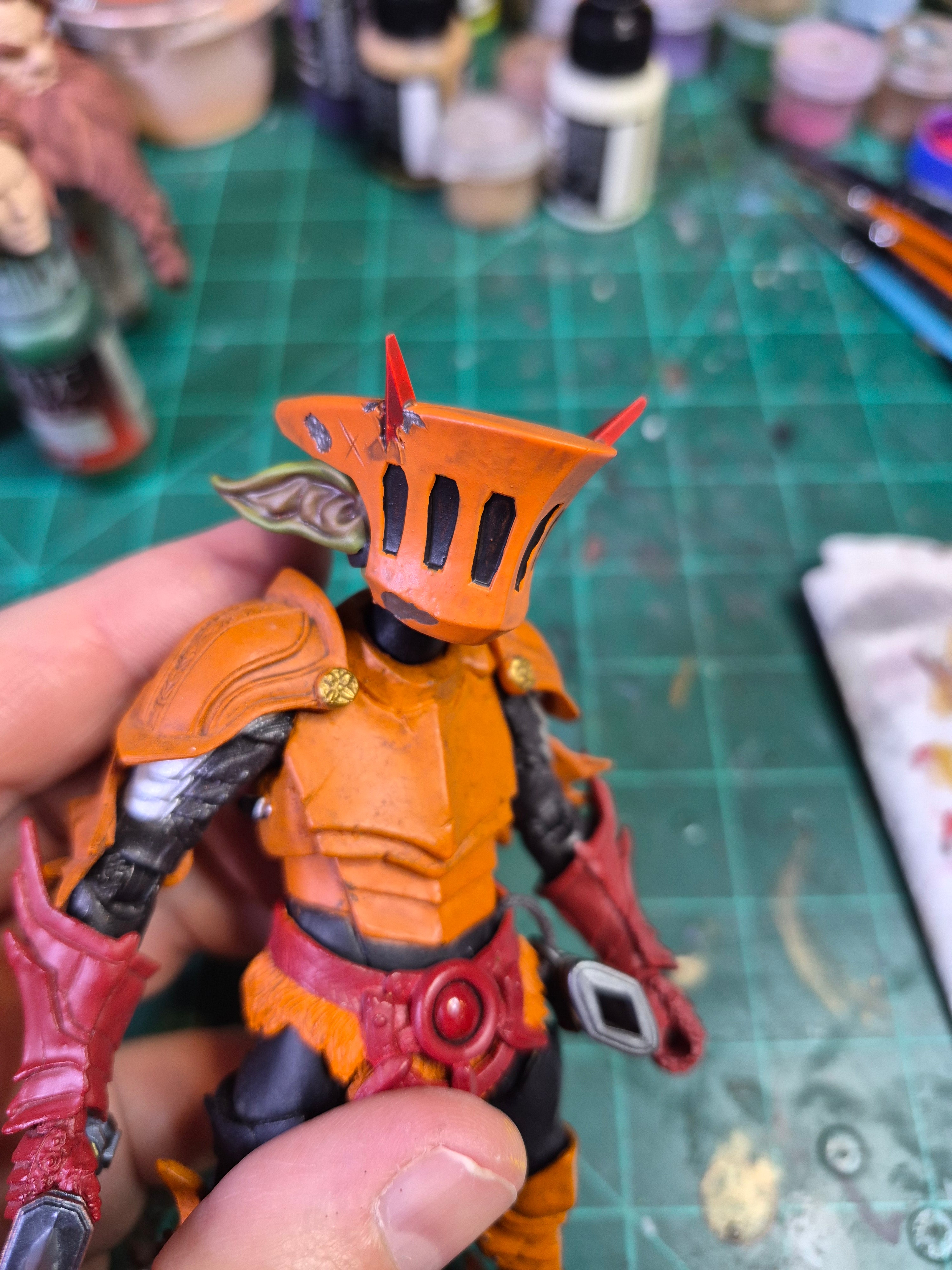 Flattop Goblin helmeted head for Legions