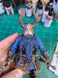 Black Haired Horned Helmet Dwarf head for Legions
