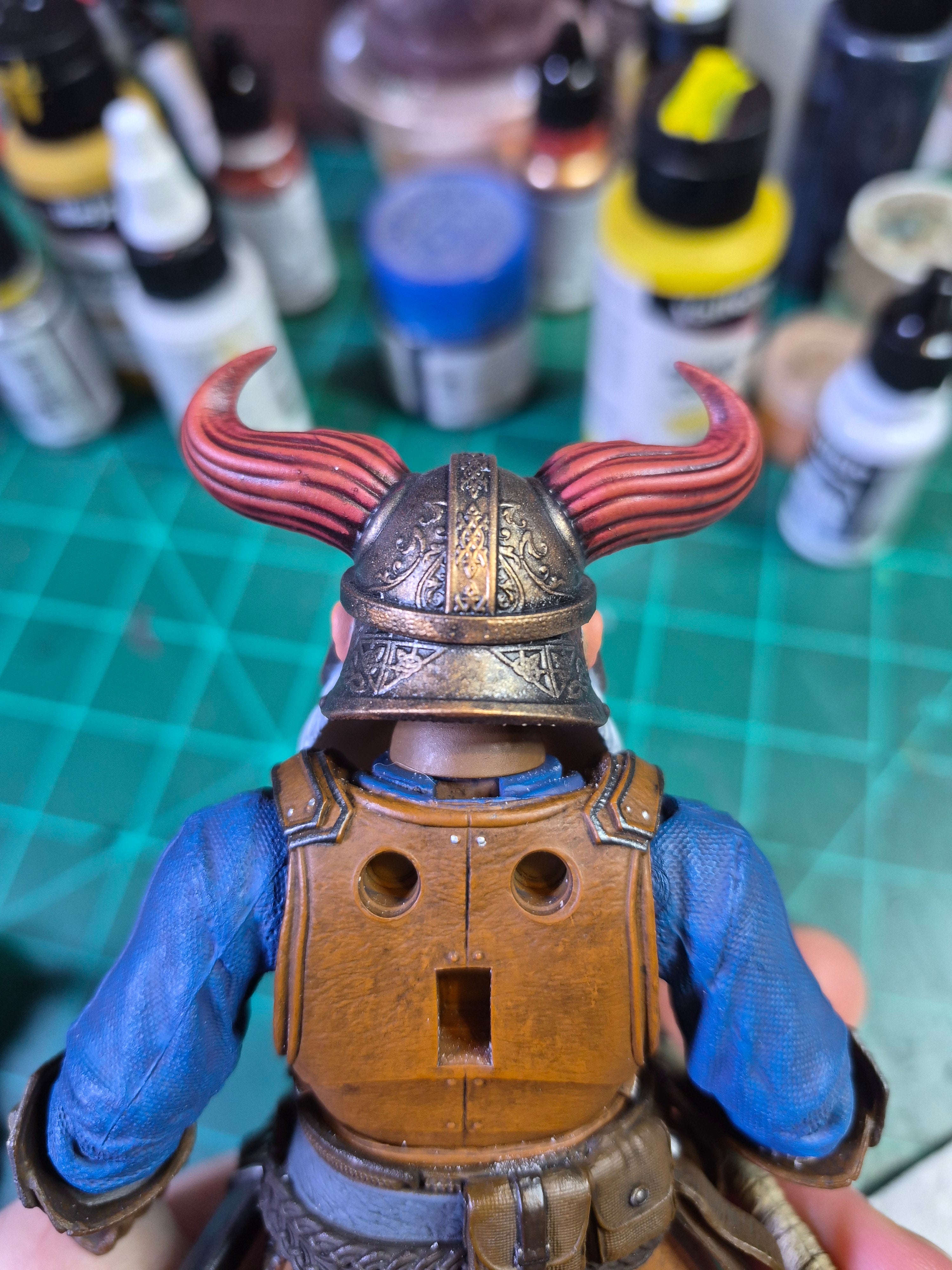 Dwarf Dragonslayer greybeard head for Legions