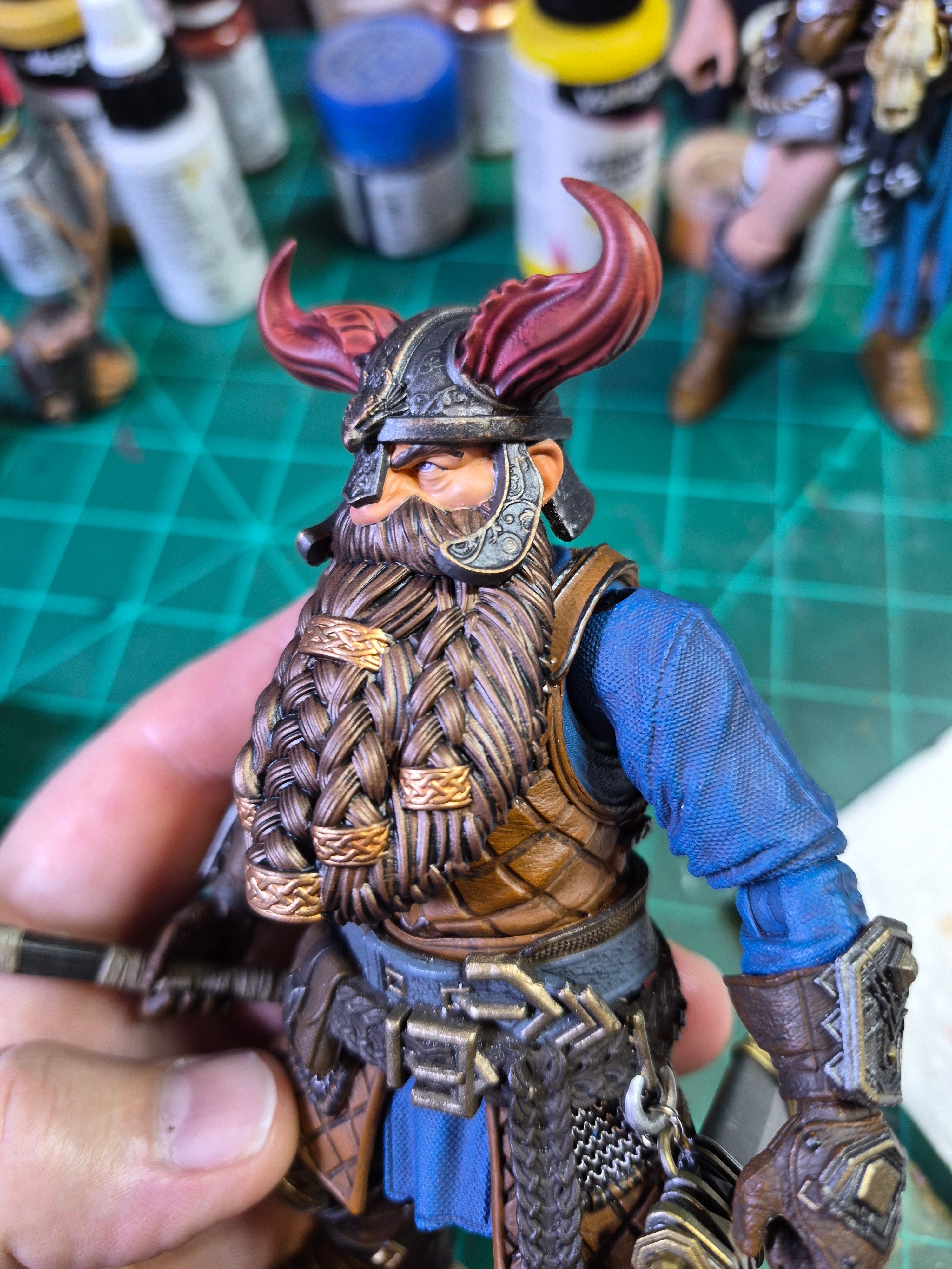 Dwarf Dragonslayer brownbeard head for Legions
