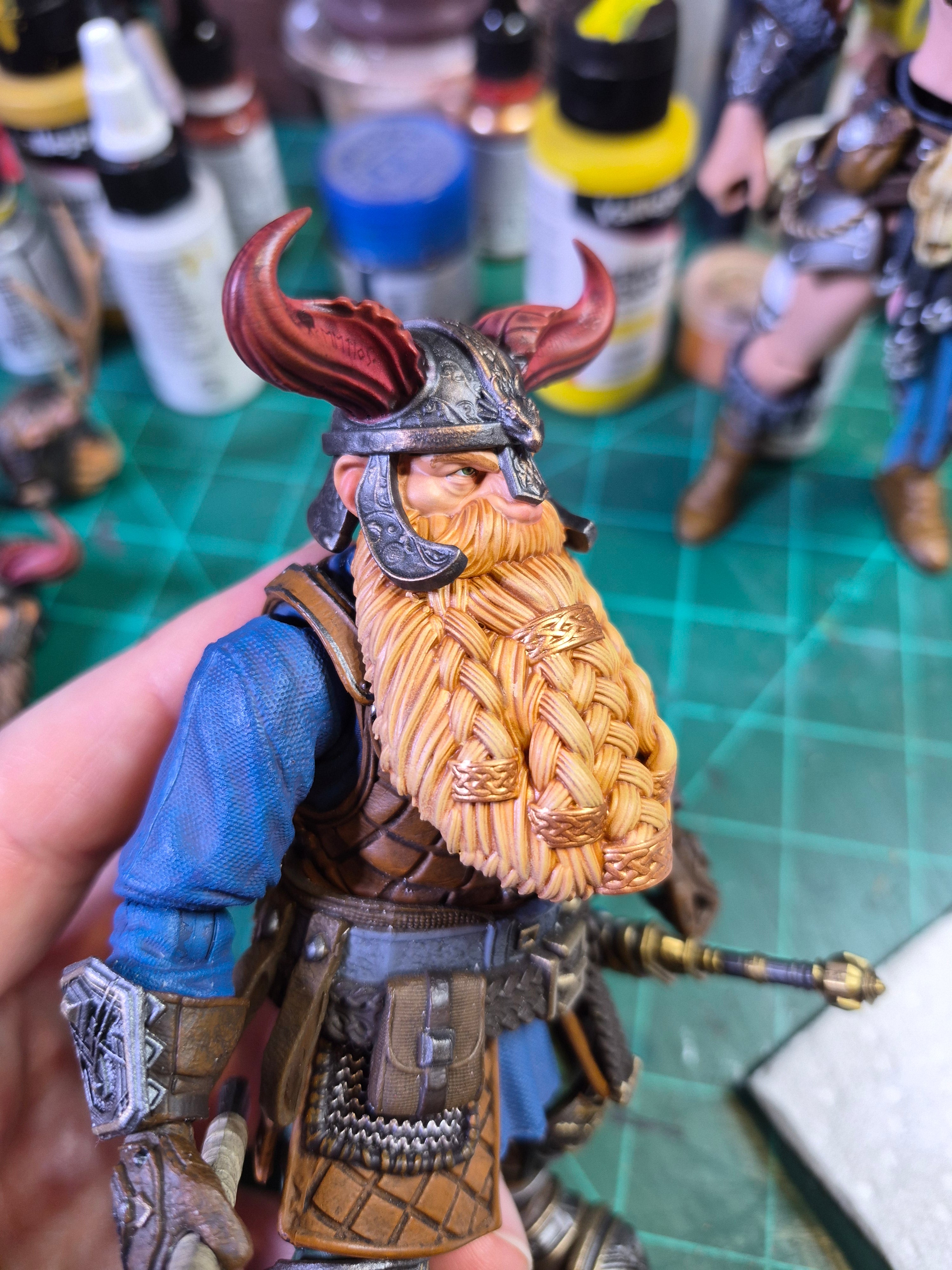 Dwarf Dragonslayer blondebeard head for Legions