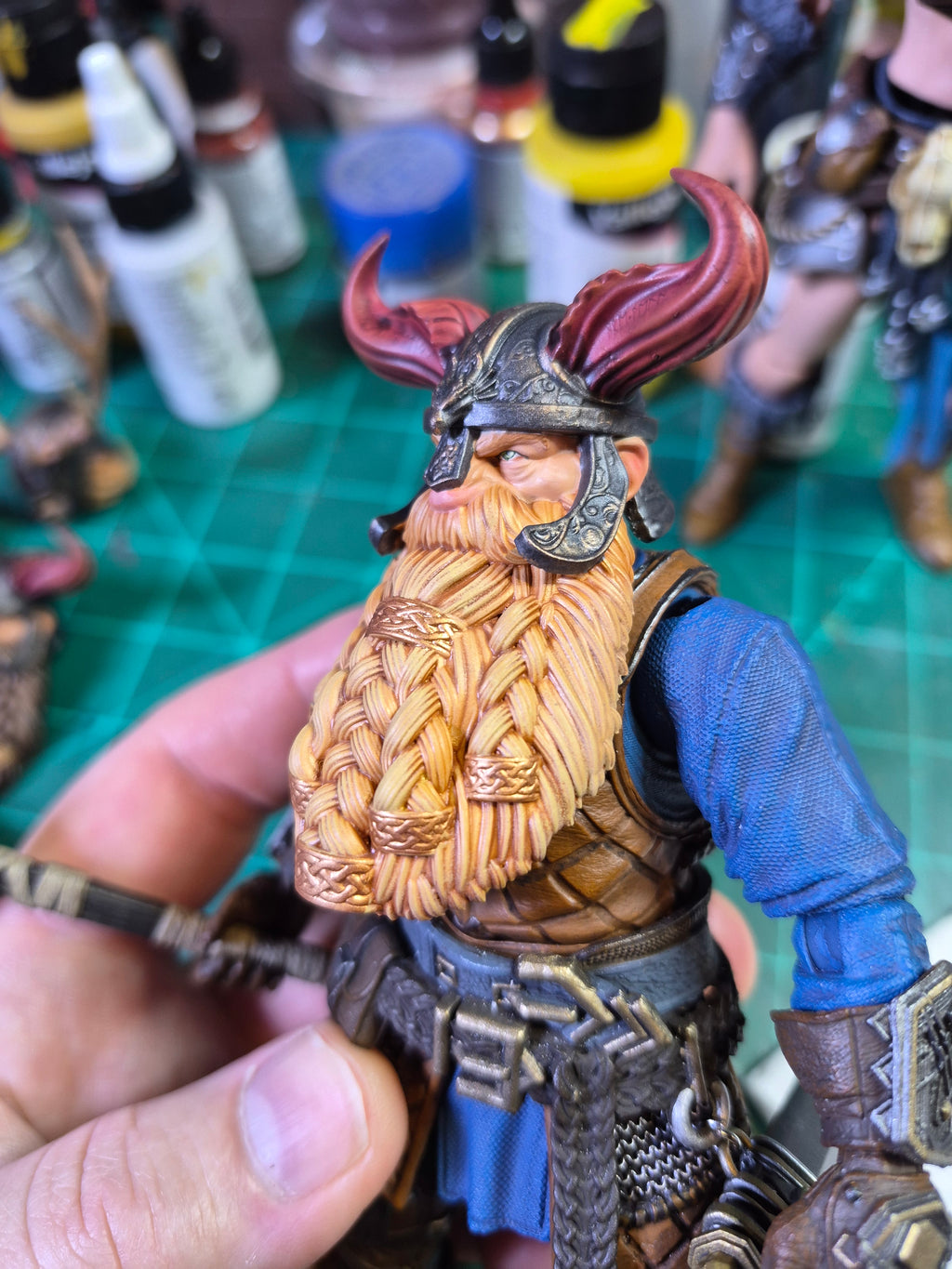 Dwarf Dragonslayer blondebeard head for Legions