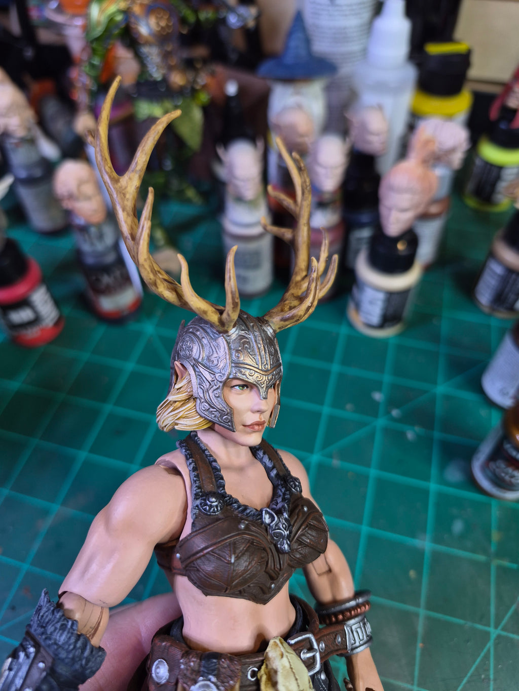 Blonde Elf Warrior head for Legions