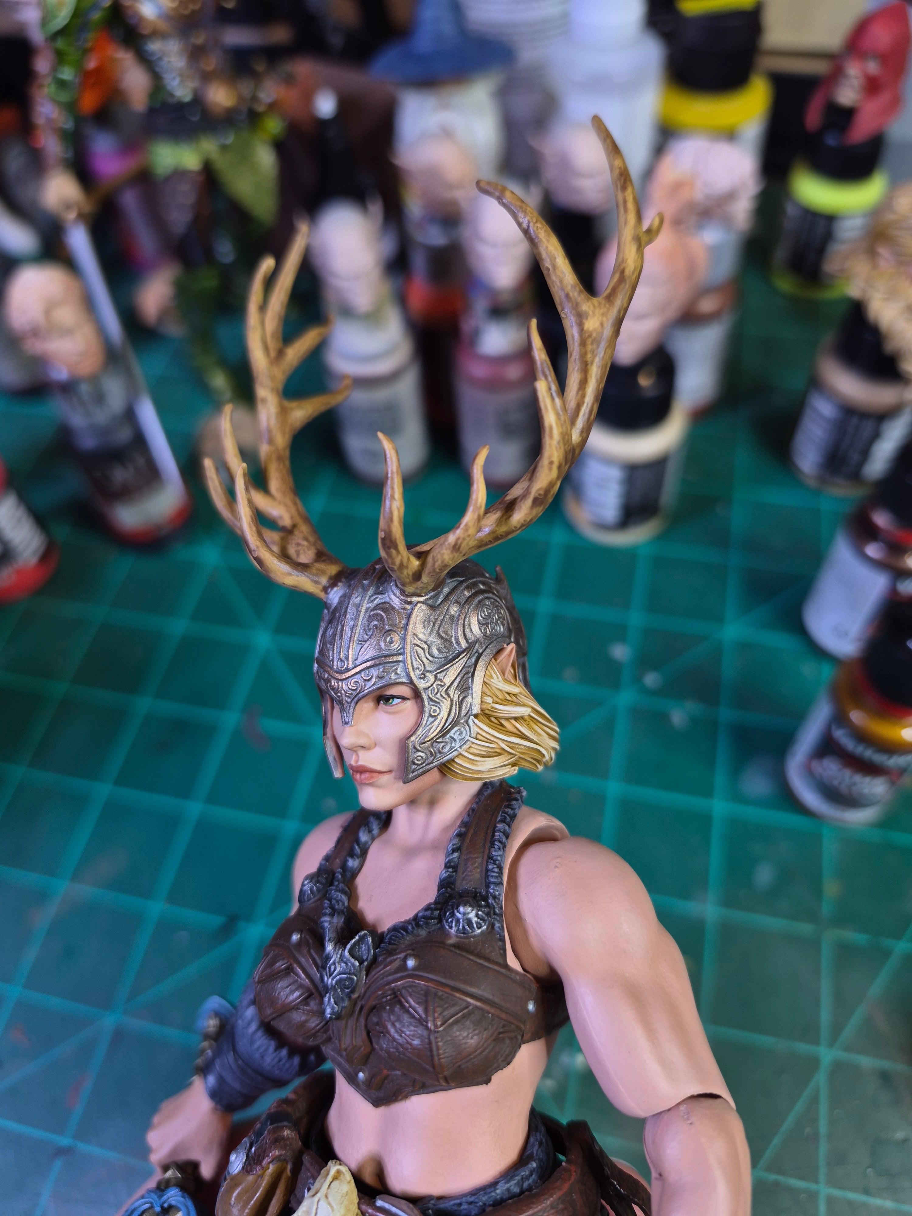 Blonde Elf Warrior head for Legions