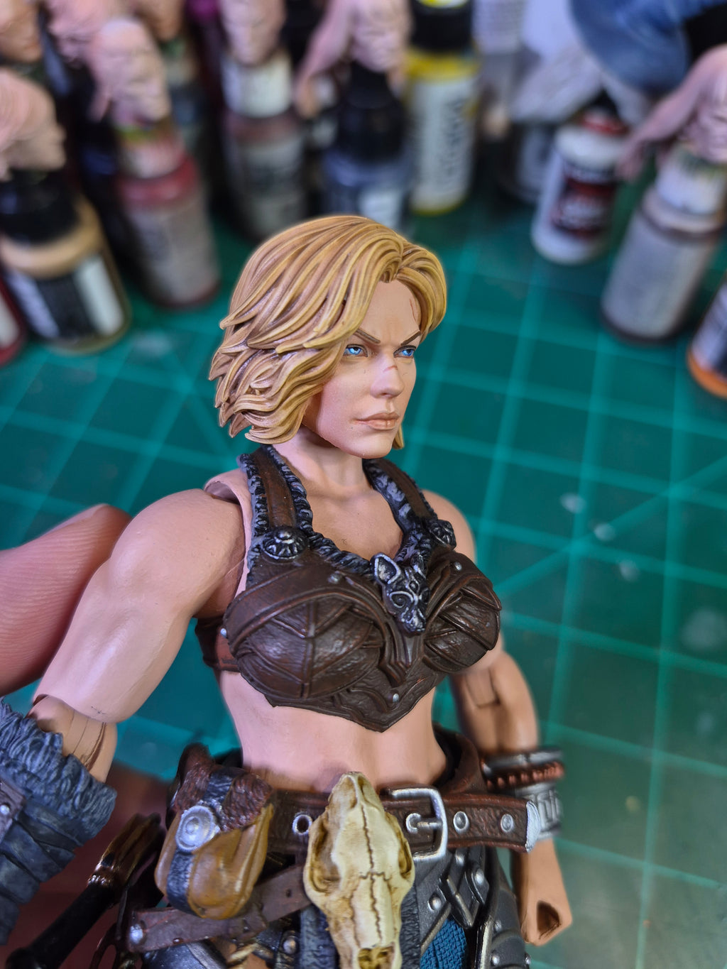 Blonde Barbarian Elf head for V1 Legions