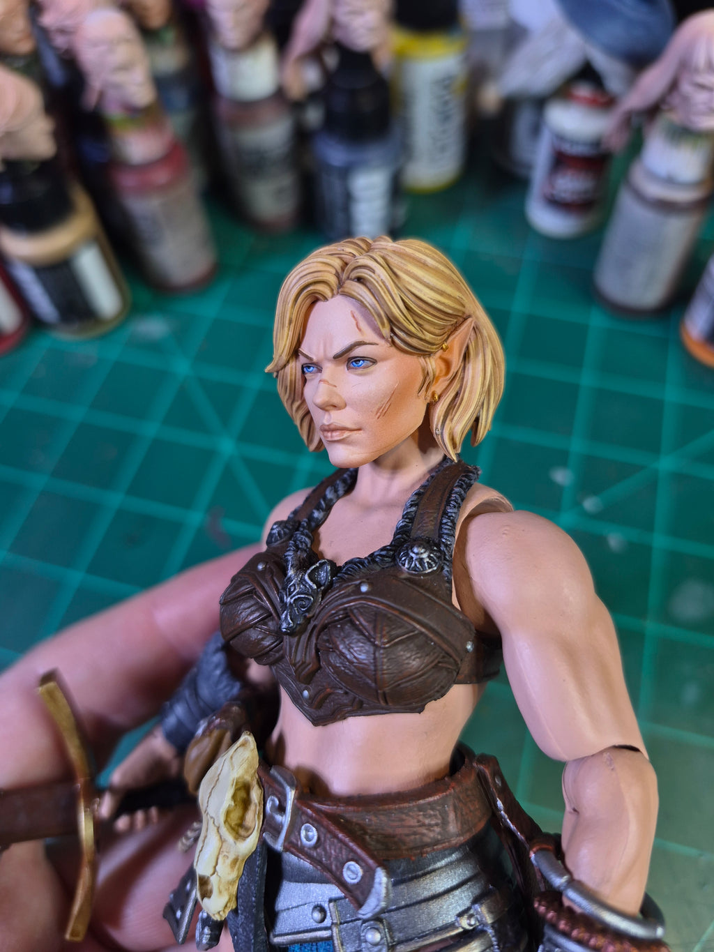 Blonde Barbarian Elf head for V1 Legions