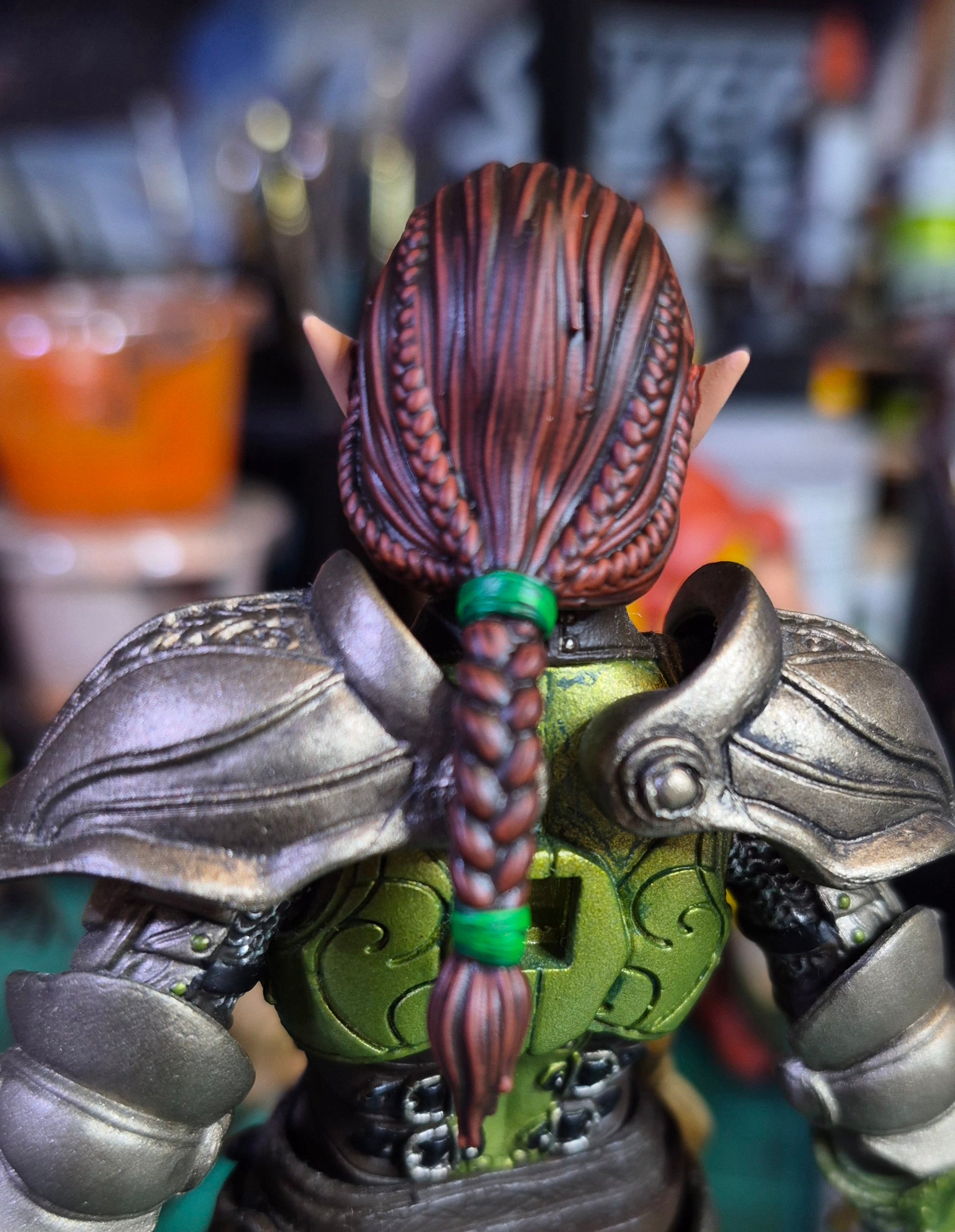 Brown Haired Male Elf Head For Legions