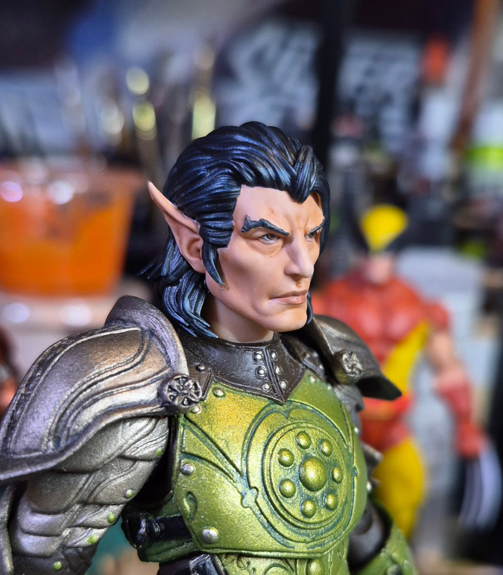 Black Haired Male Elf head for Legions