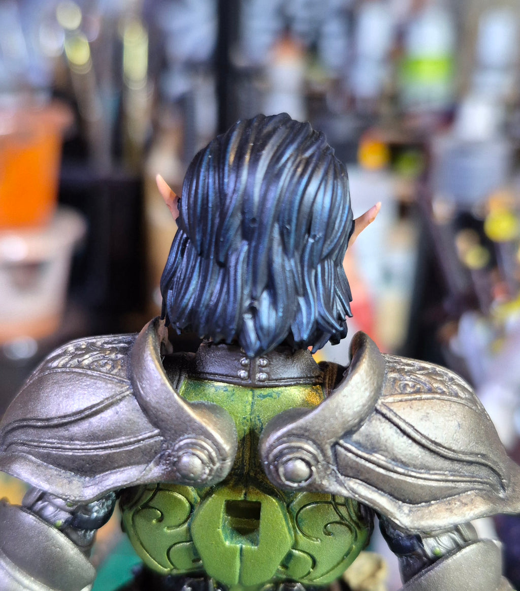 Black Haired Male Elf head for Legions