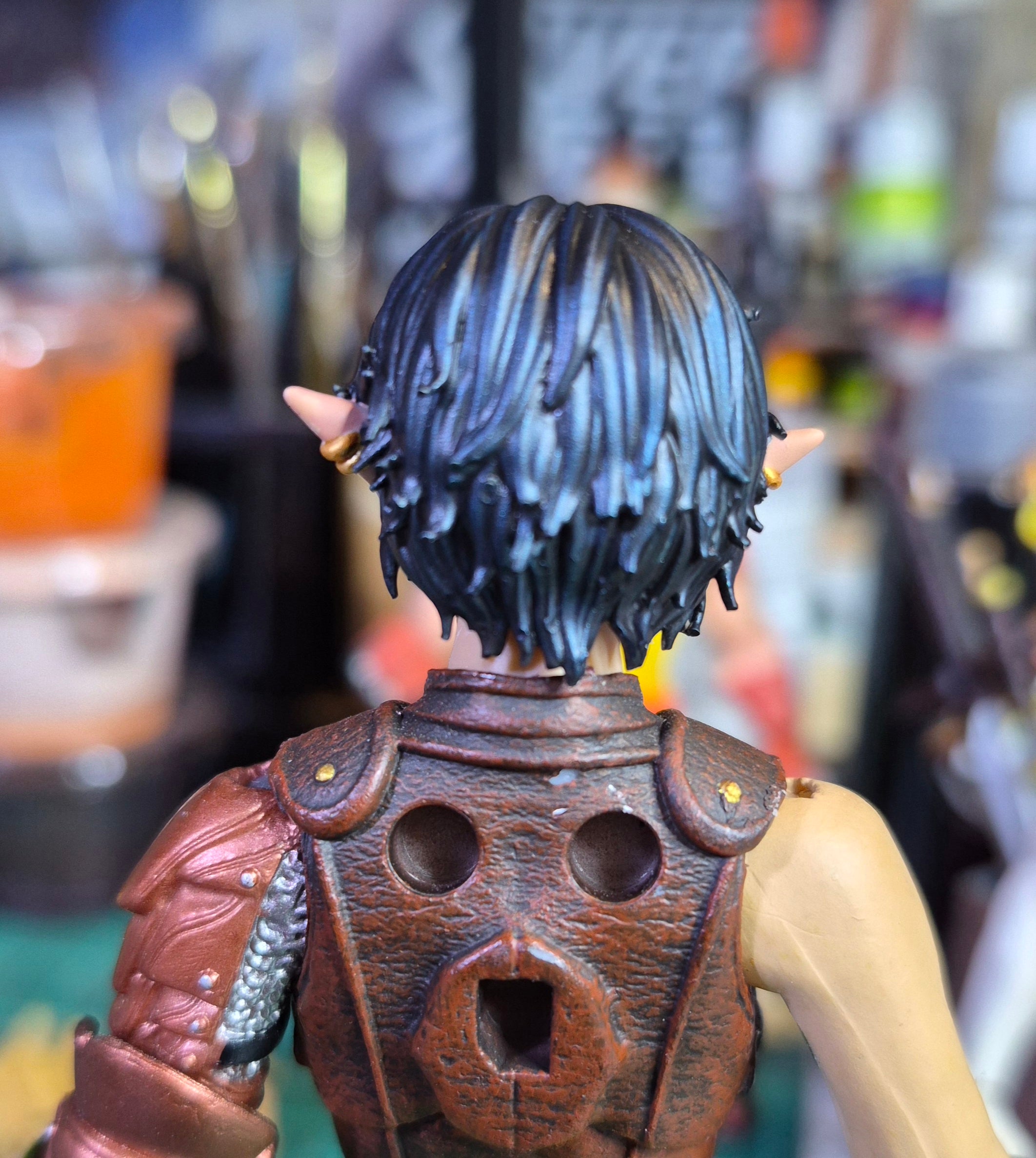 Black Haired Female Elf Head For Legions