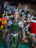 Black Haired Human Veteran head With Helmet for Legions