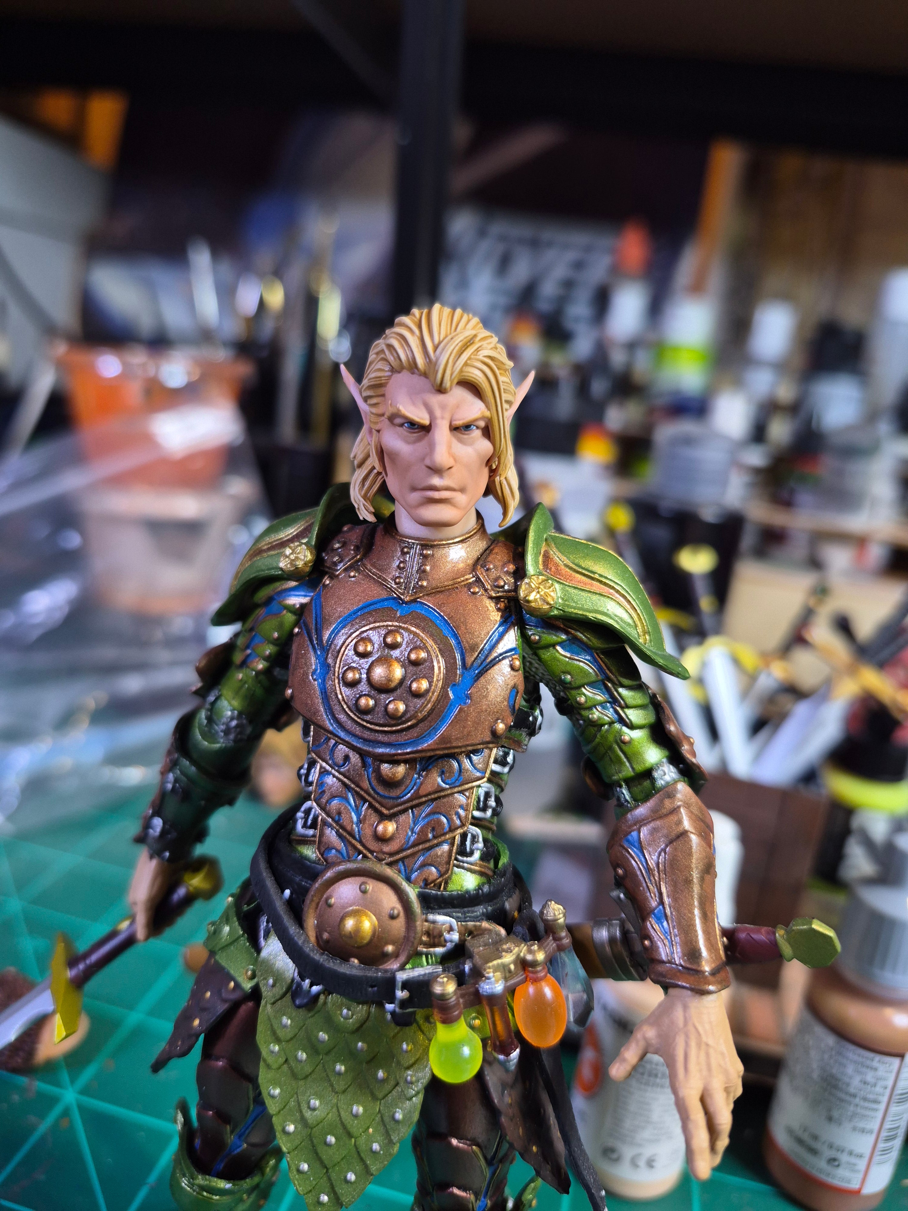 Blonde Male Elf Head for Legions