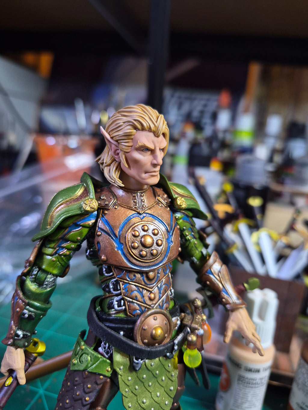 Blonde Male Elf Head for Legions