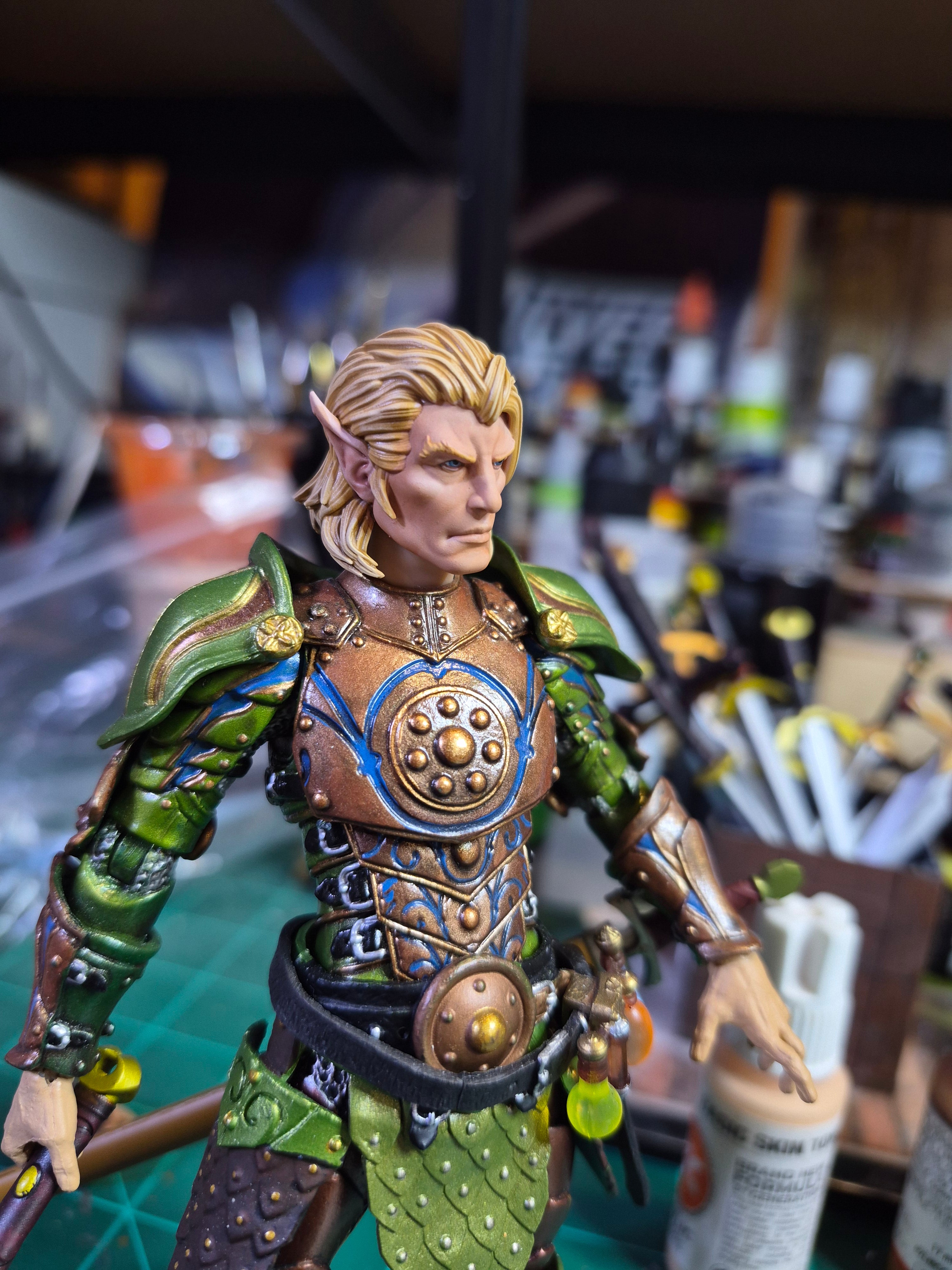 Blonde Male Elf Head for Legions