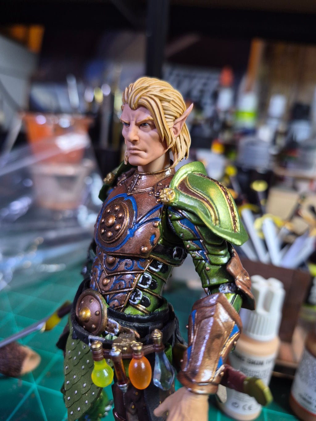 Blonde Male Elf Head for Legions