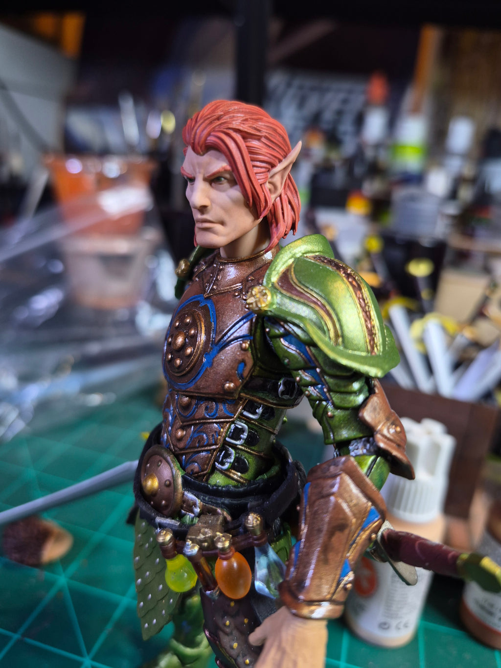 Redhead Male Elf Head for Legions