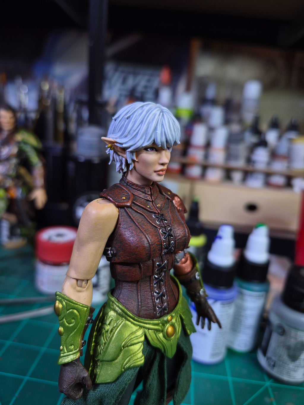 White Haired Female Elf Head for Legions