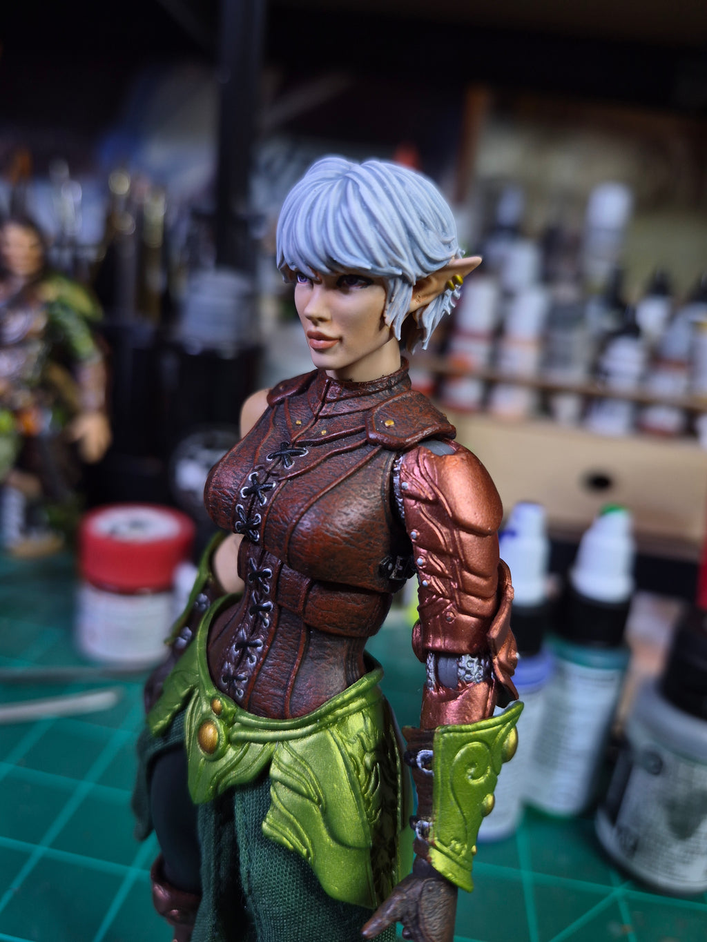 White Haired Female Elf Head for Legions