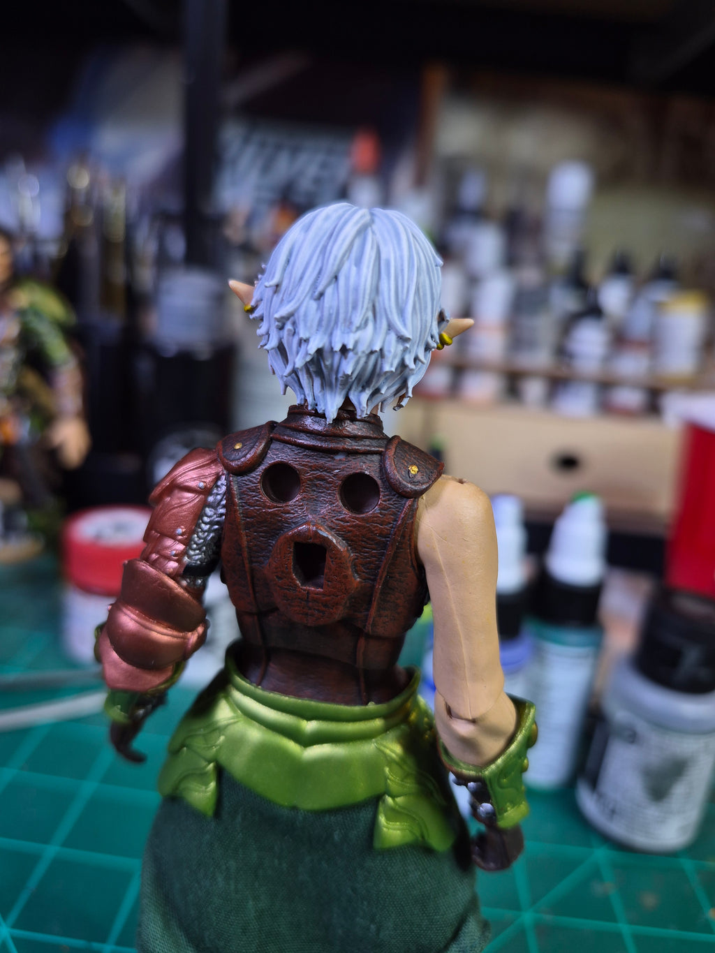 White Haired Female Elf Head for Legions