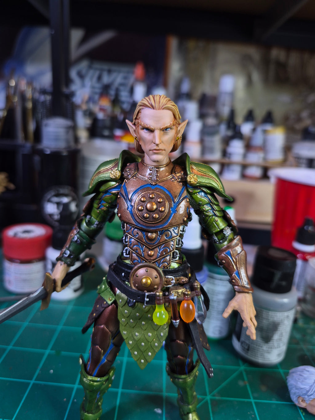 Blonde Male Elf Head for Legions