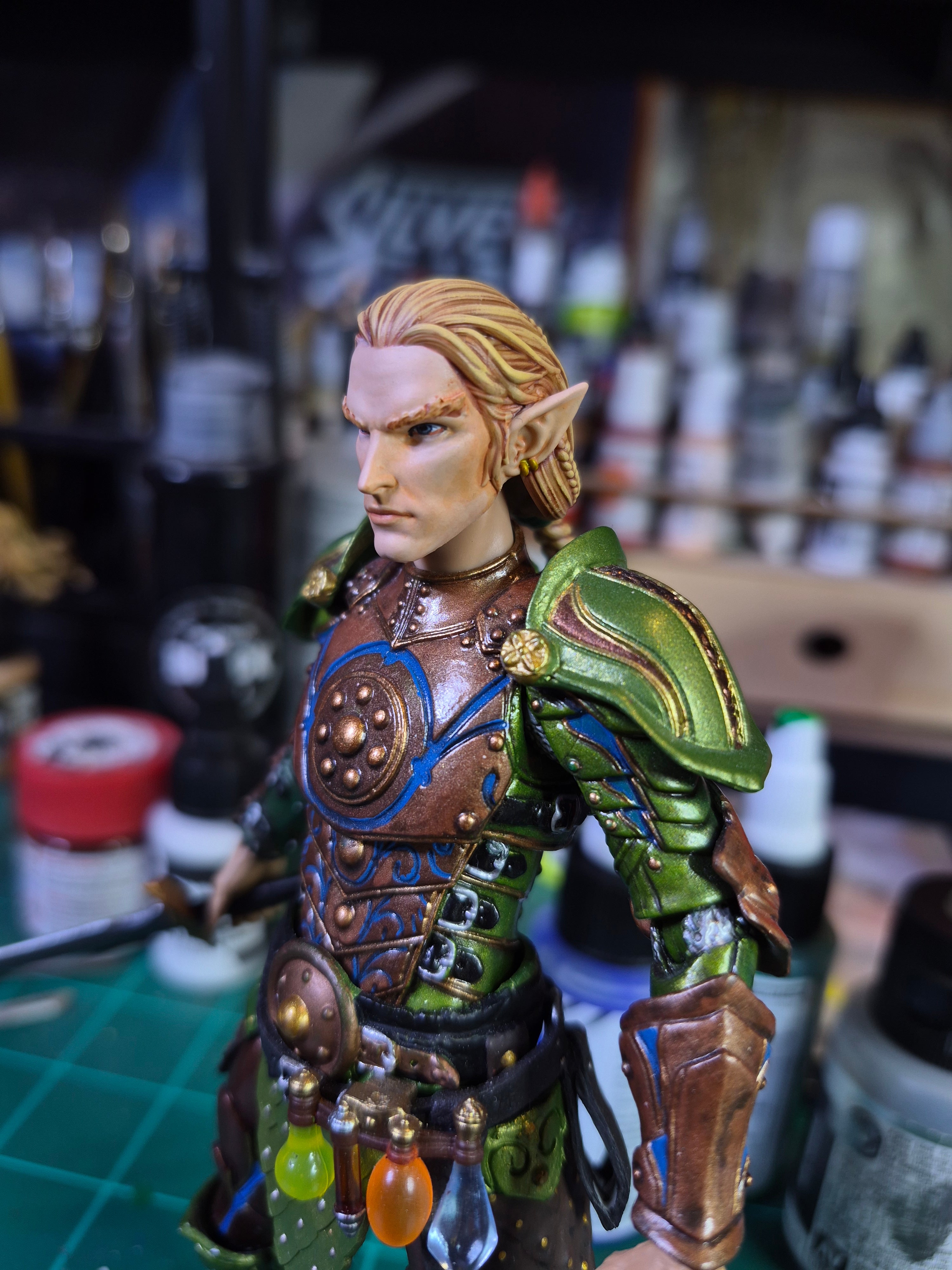 Blonde Male Elf Head for Legions