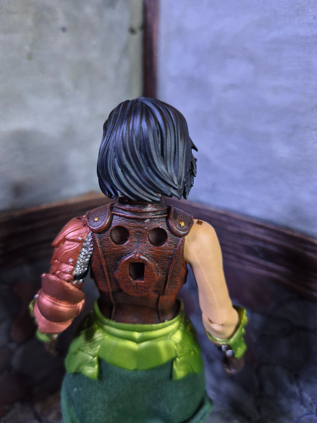 Black Haired Female Elf head for Legions