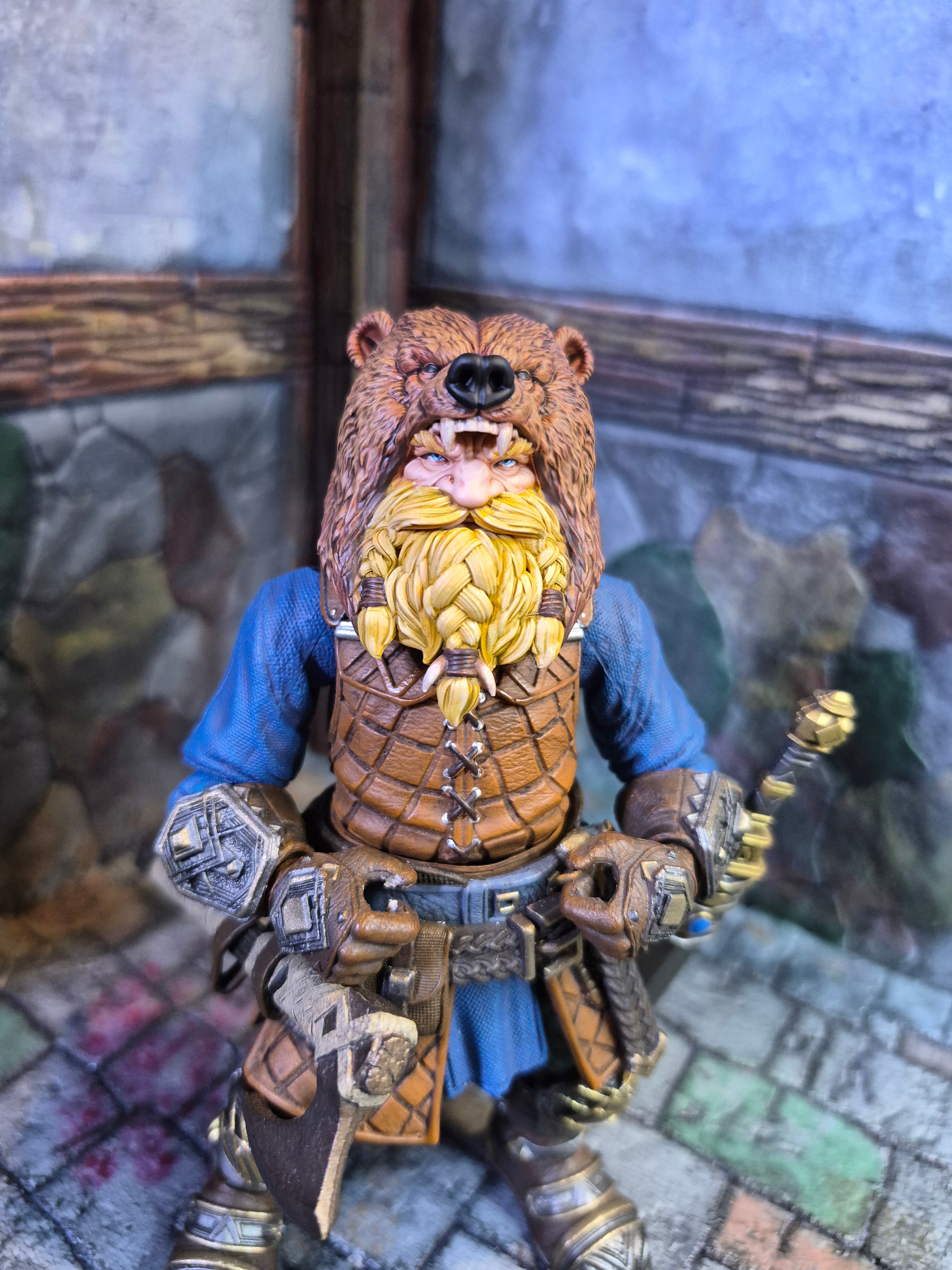 Bear Cap Dwarf head for Legions