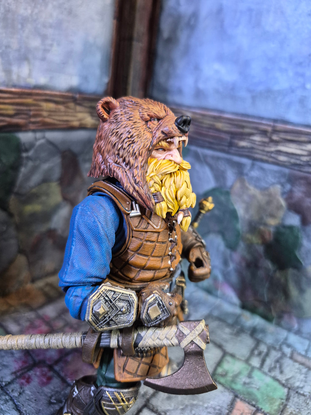 Bear Cap Dwarf head for Legions