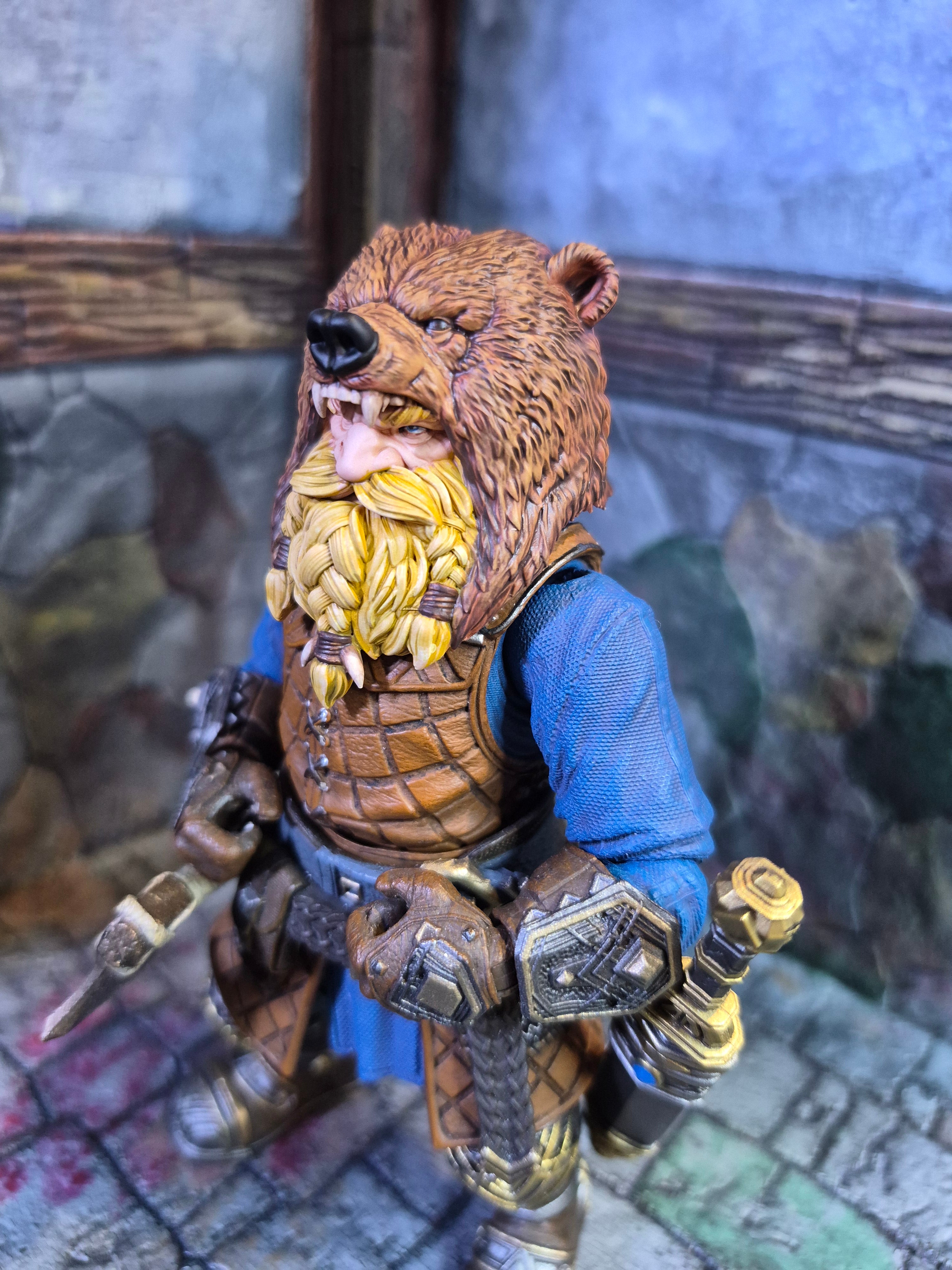 Bear Cap Dwarf head for Legions