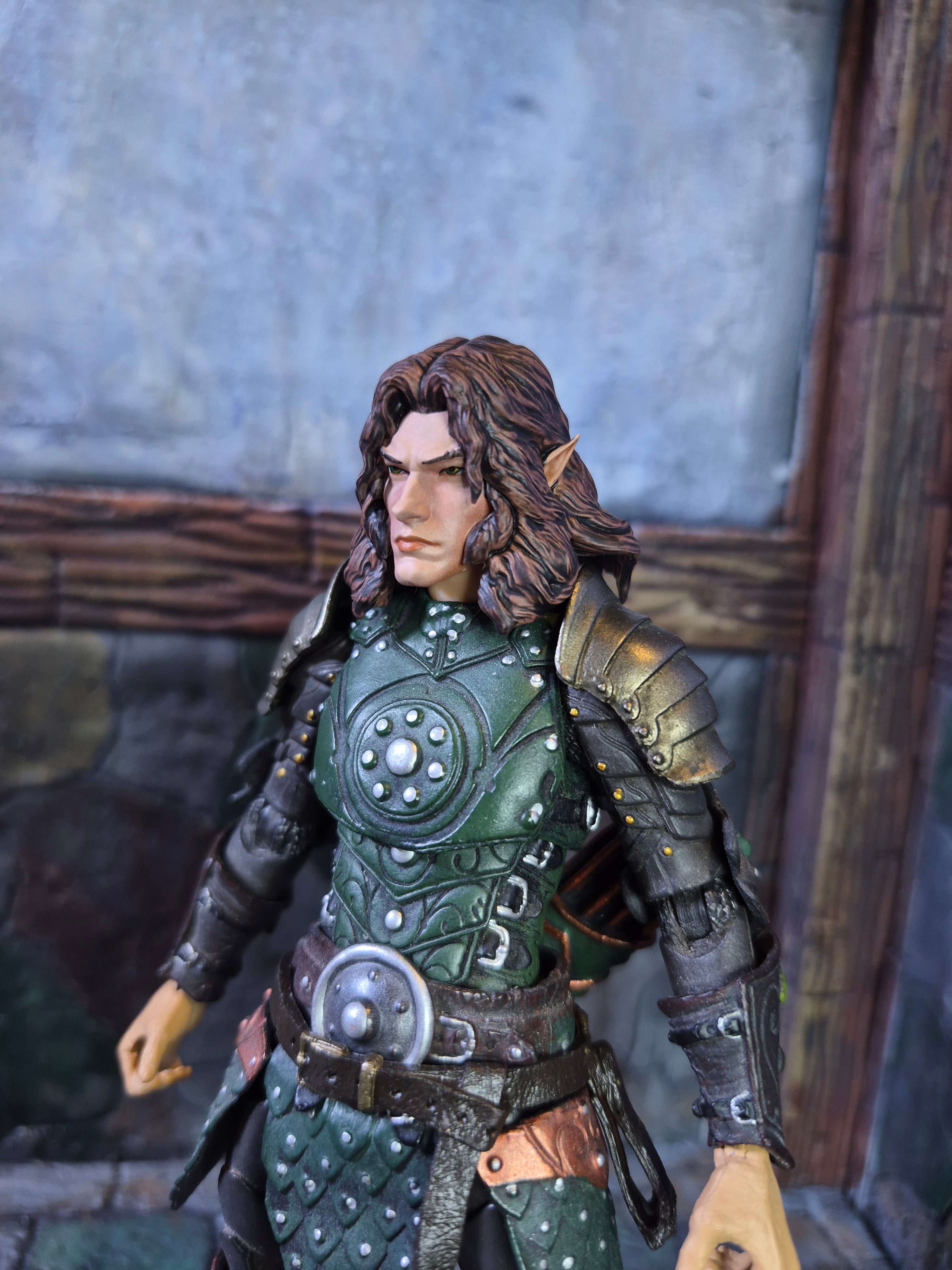 Brunette Long Haired Elf head for Legions
