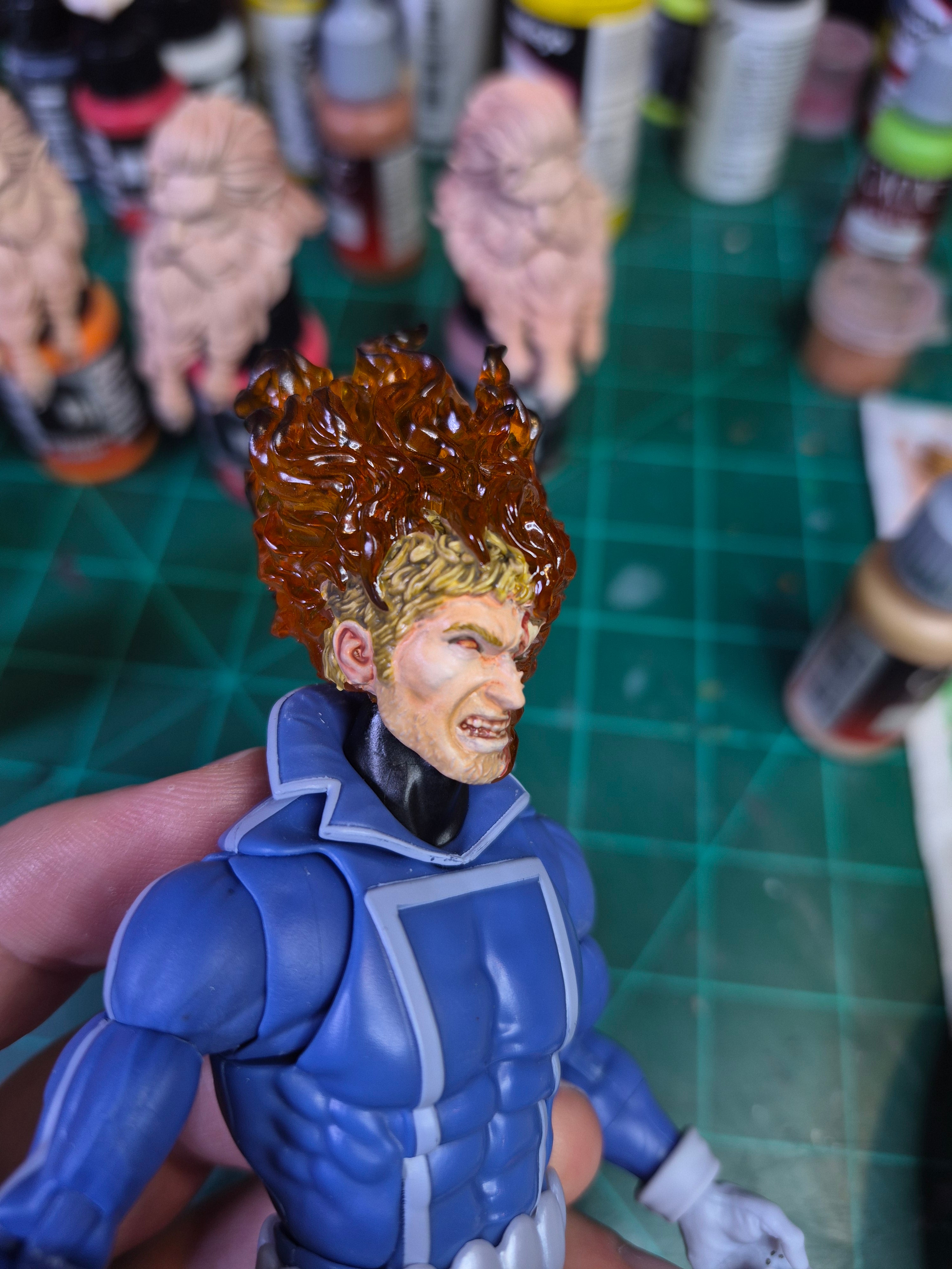 Melting Johnny Blaze head for Legends