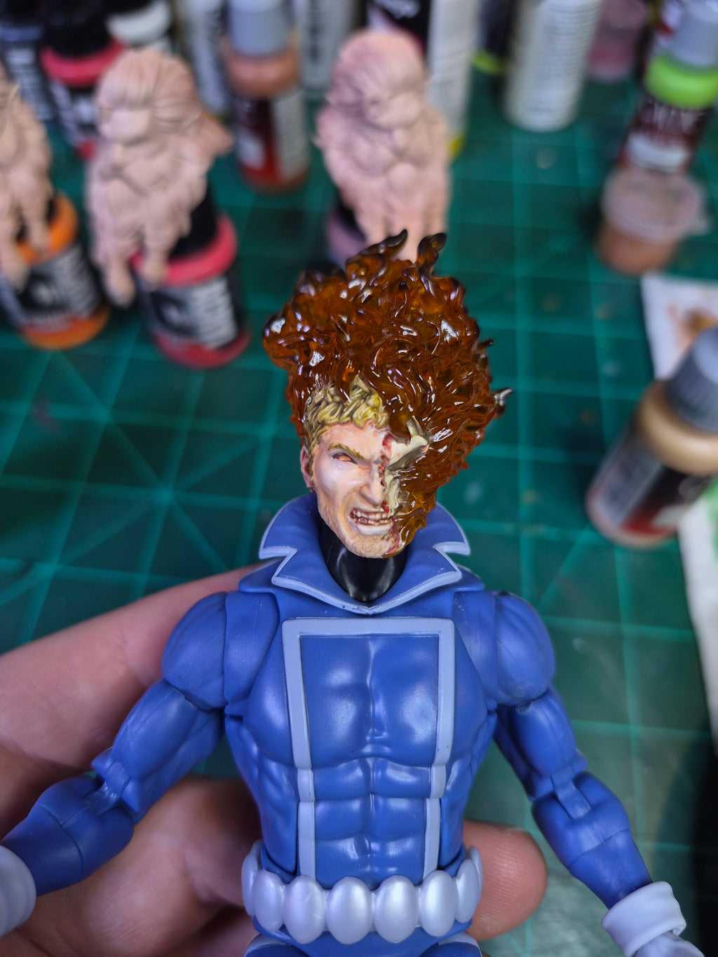 Melting Johnny Blaze head for Legends