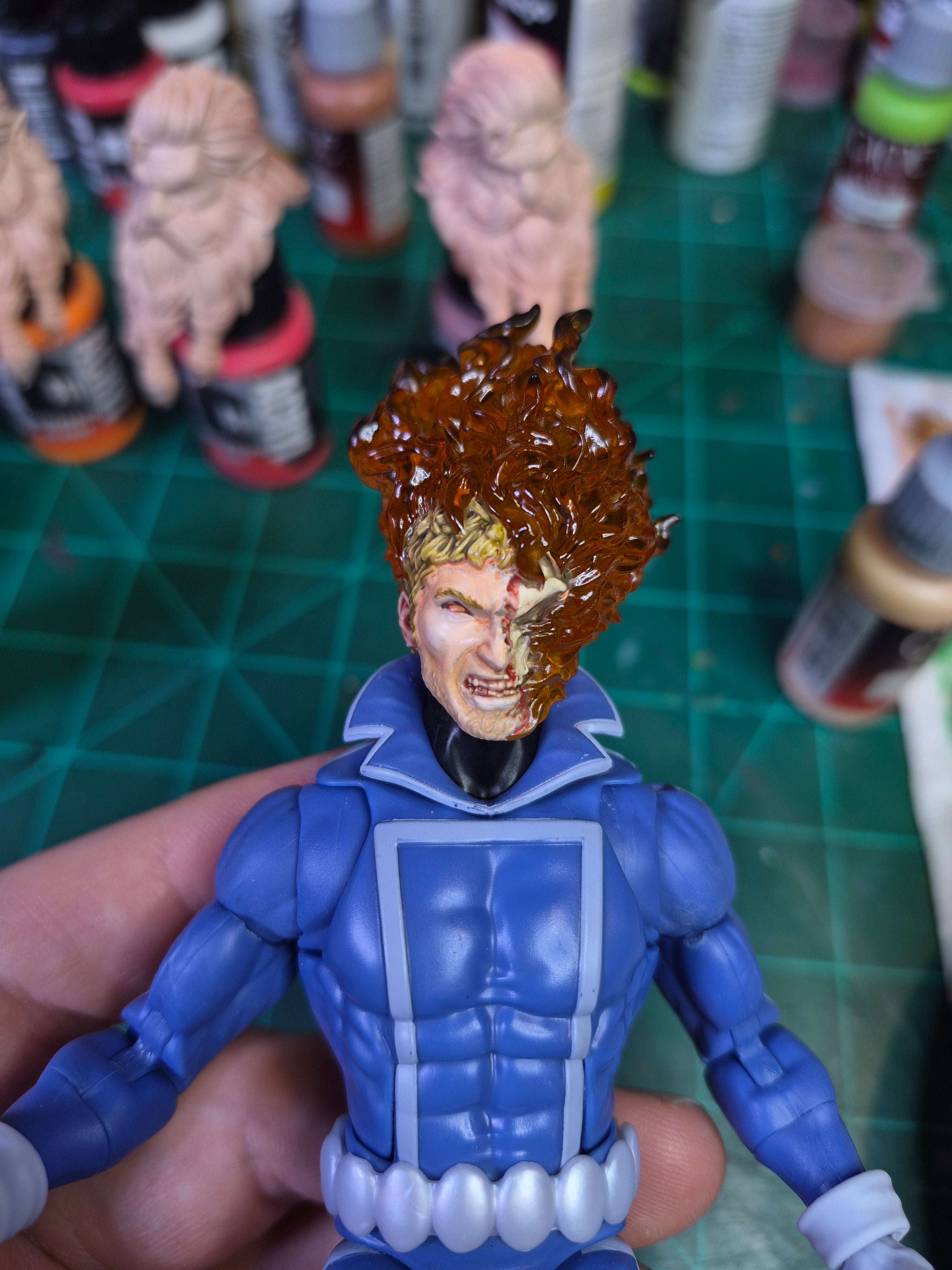 Melting Johnny Blaze head for Legends