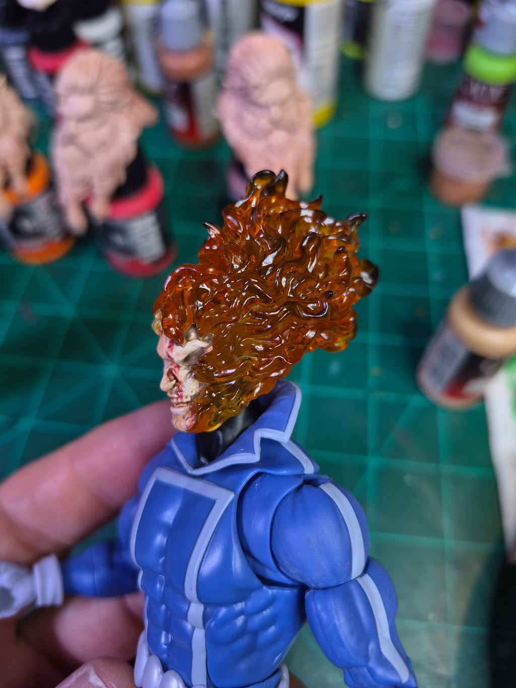 Melting Johnny Blaze head for Legends